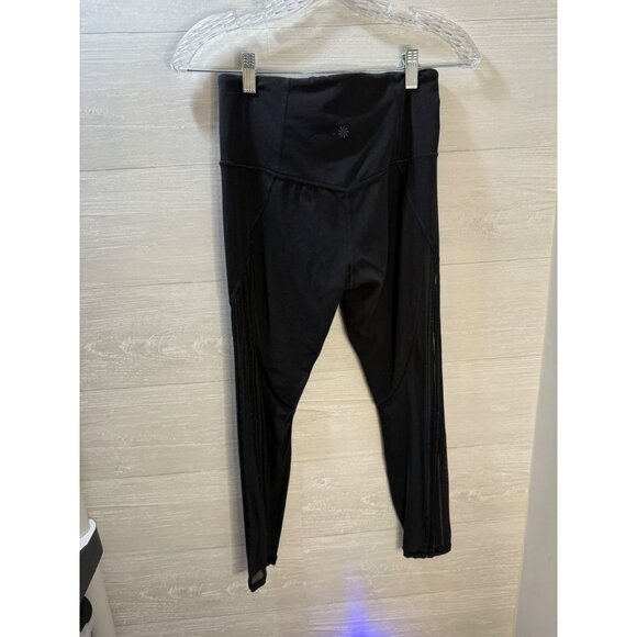 Athleta Womens Black High-Waist Mesh Panel Leggings S Stretchy Activewear - Picture 8 of 12